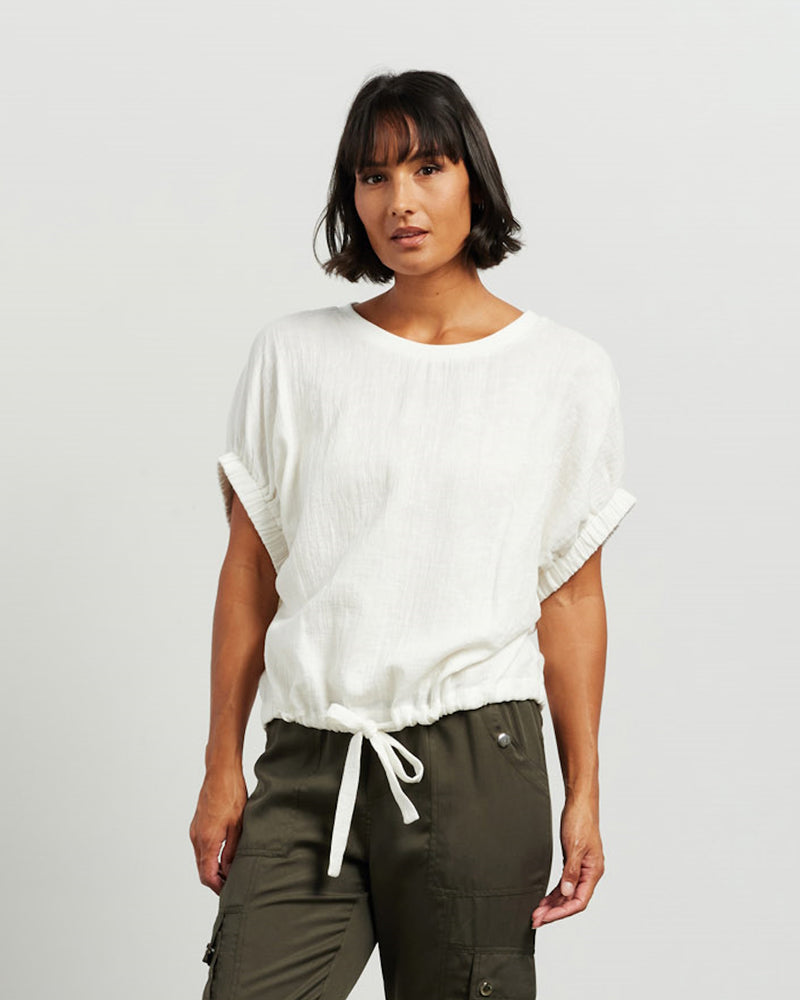 Et Alia Harlee Top - White Jacquard