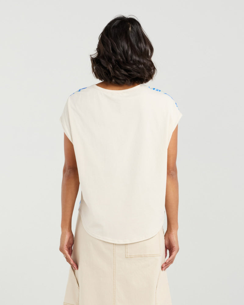 Et Alia Tatum Top - Flowerbomb Blue