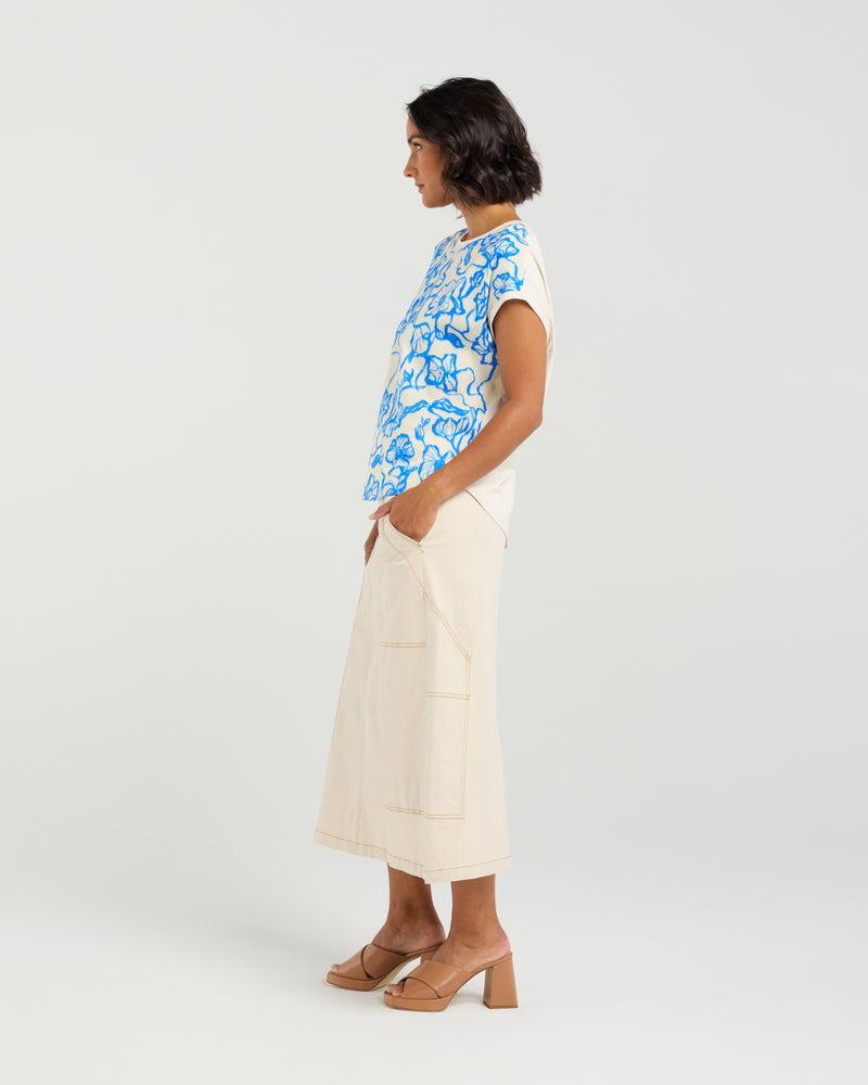 Et Alia Tatum Top - Flowerbomb Blue