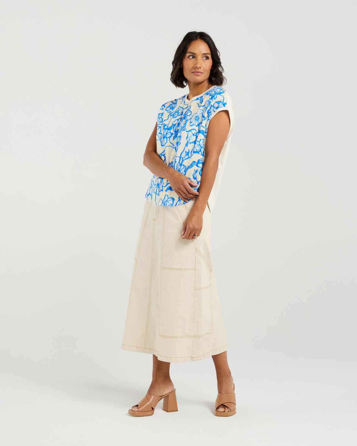 Et Alia Tatum Top - Flowerbomb Blue
