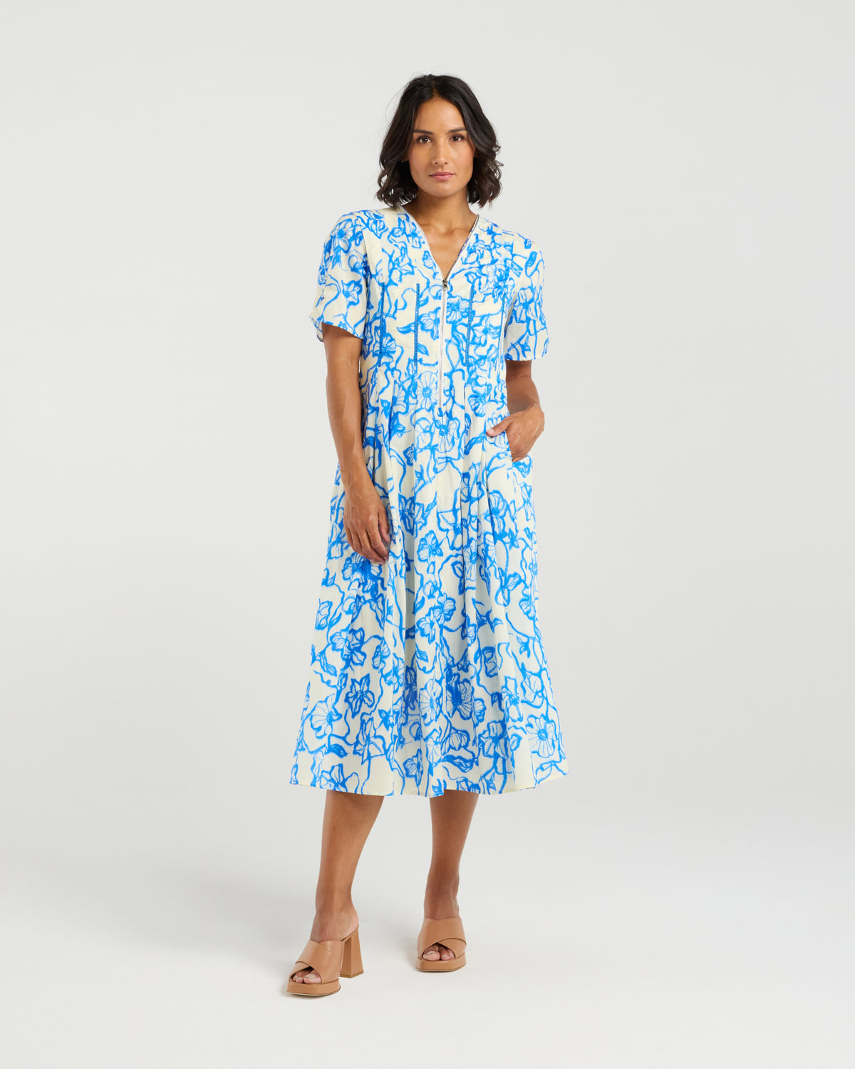 Et Alia Vera Dress  - Flowerbomb Blue