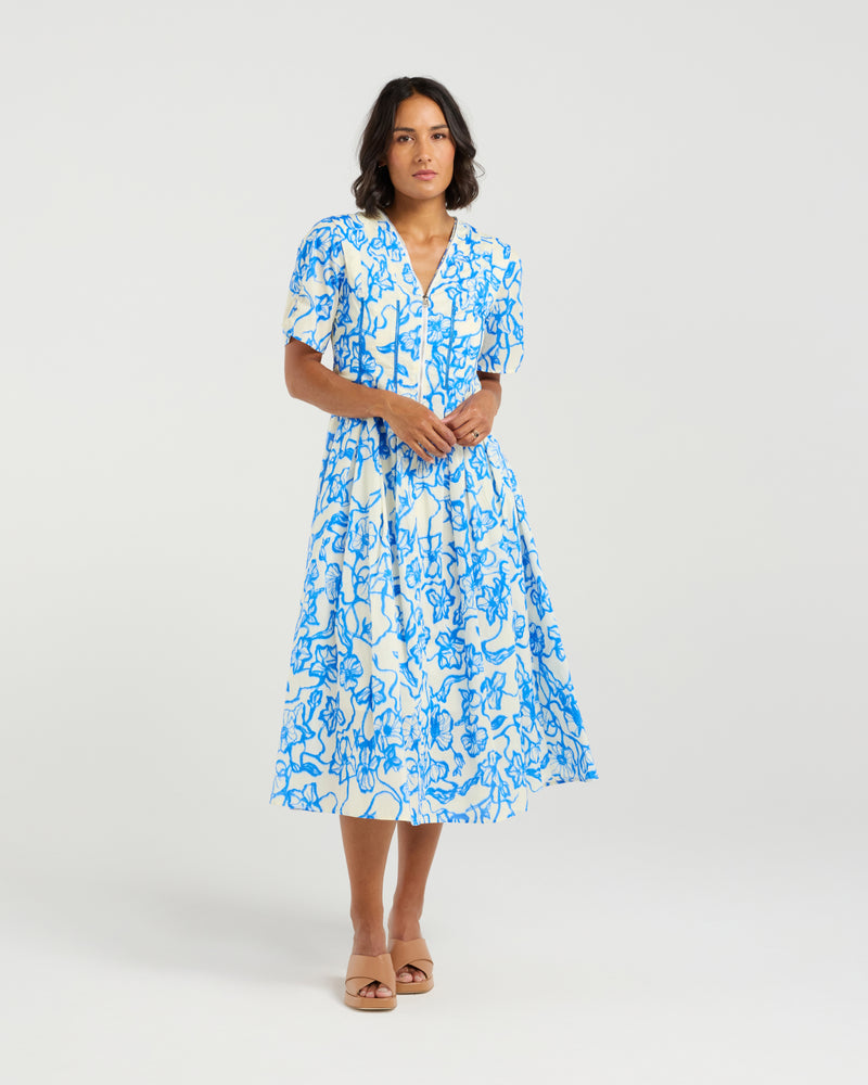 Et Alia Vera Dress  - Flowerbomb Blue