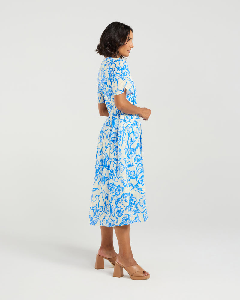 Et Alia Vera Dress  - Flowerbomb Blue