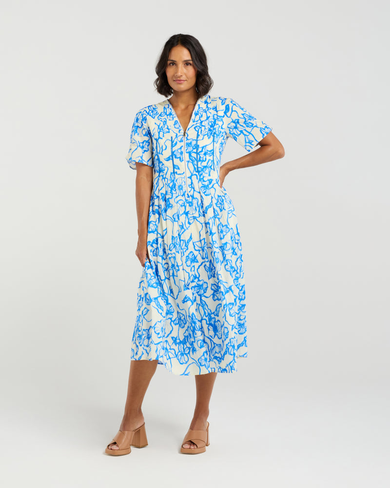 Et Alia Vera Dress  - Flowerbomb Blue
