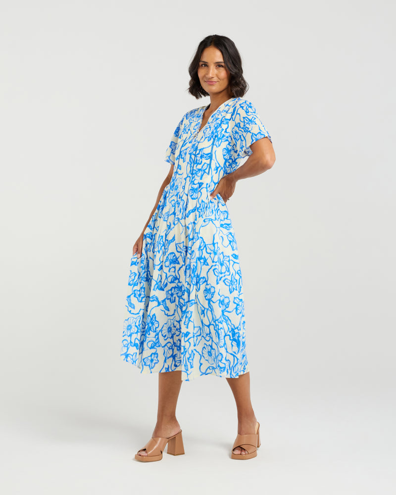 Et Alia Vera Dress  - Flowerbomb Blue