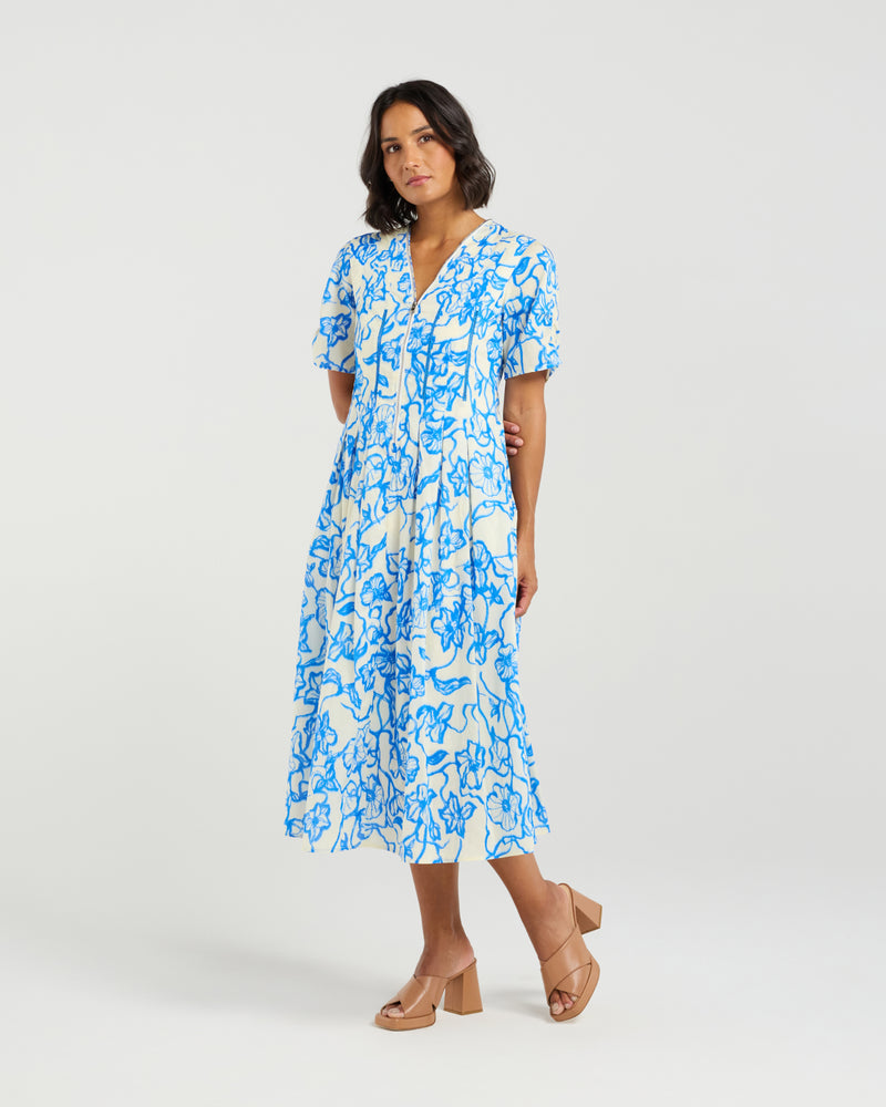 Et Alia Vera Dress  - Flowerbomb Blue