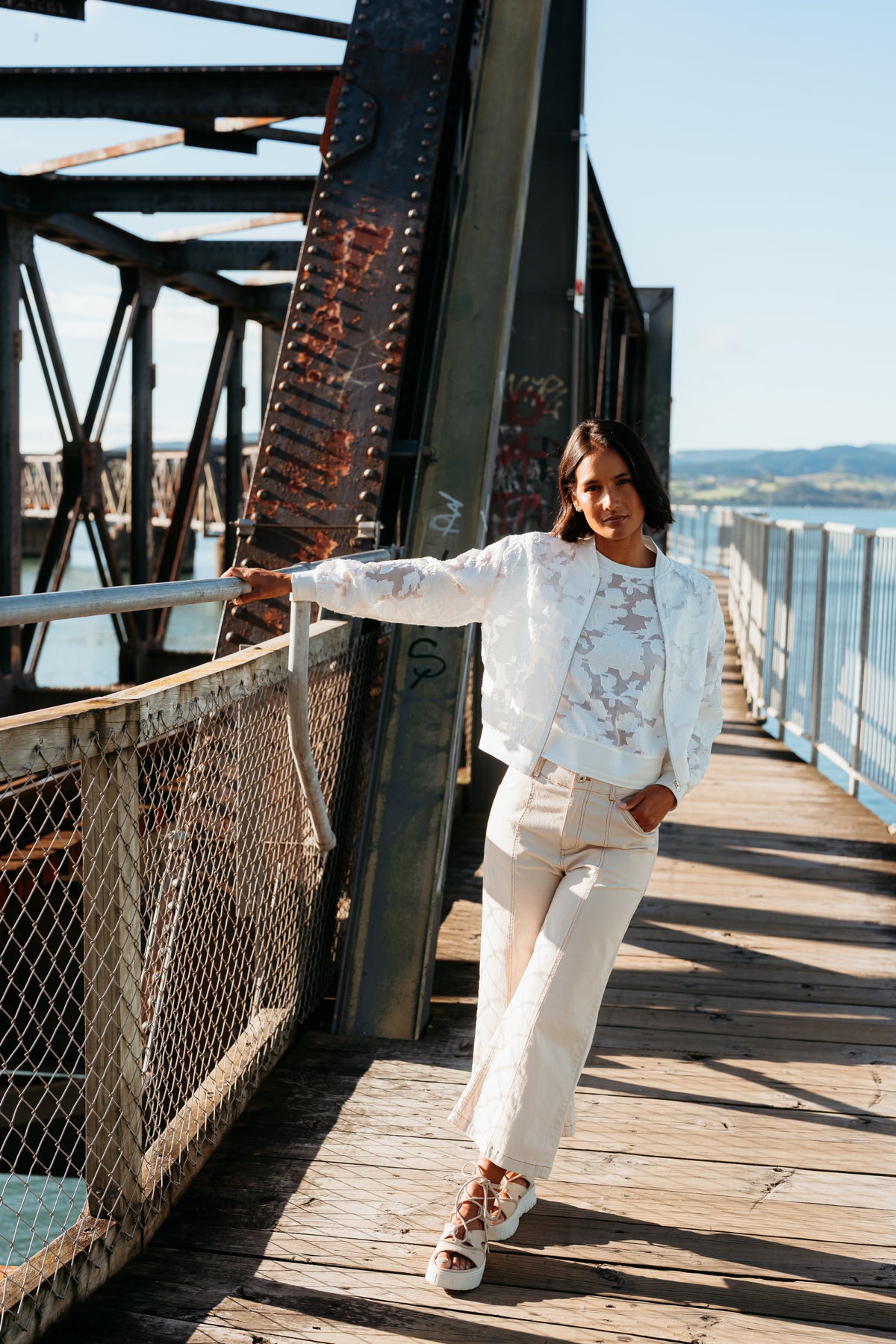 Et Alia Skylar Bomber - Ivory Florals