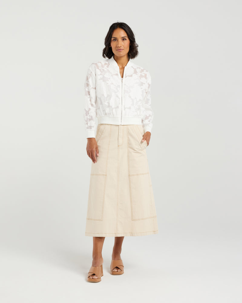 Et Alia Skylar Bomber - Ivory Florals