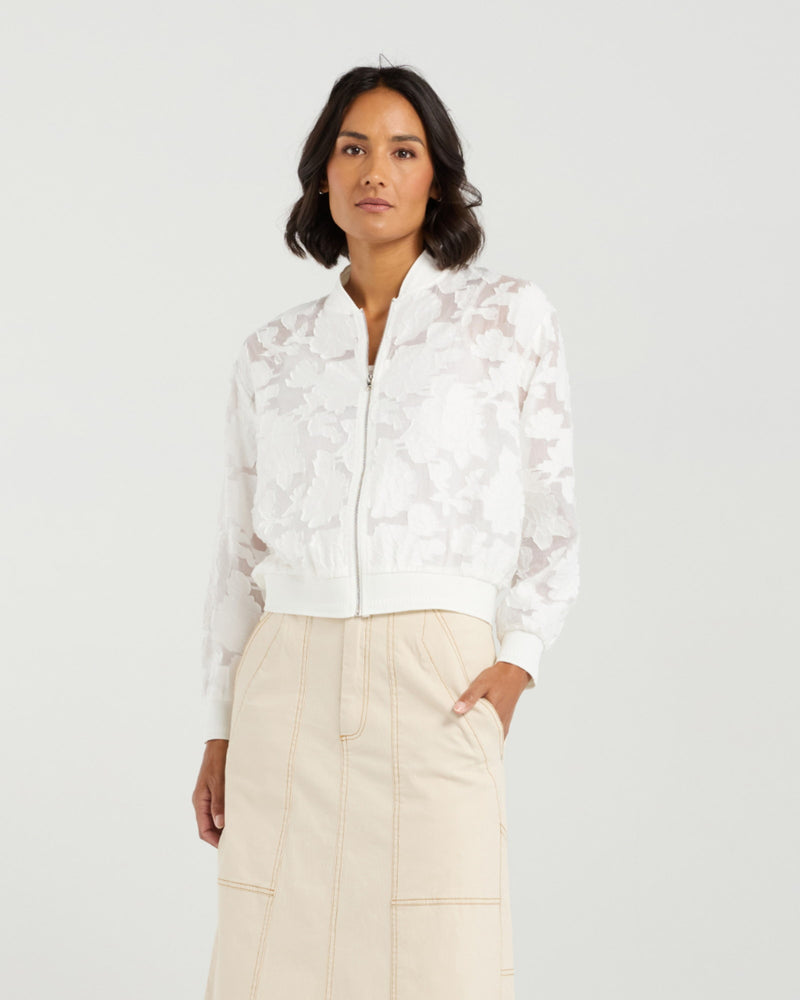 Et Alia Skylar Bomber - Ivory Florals