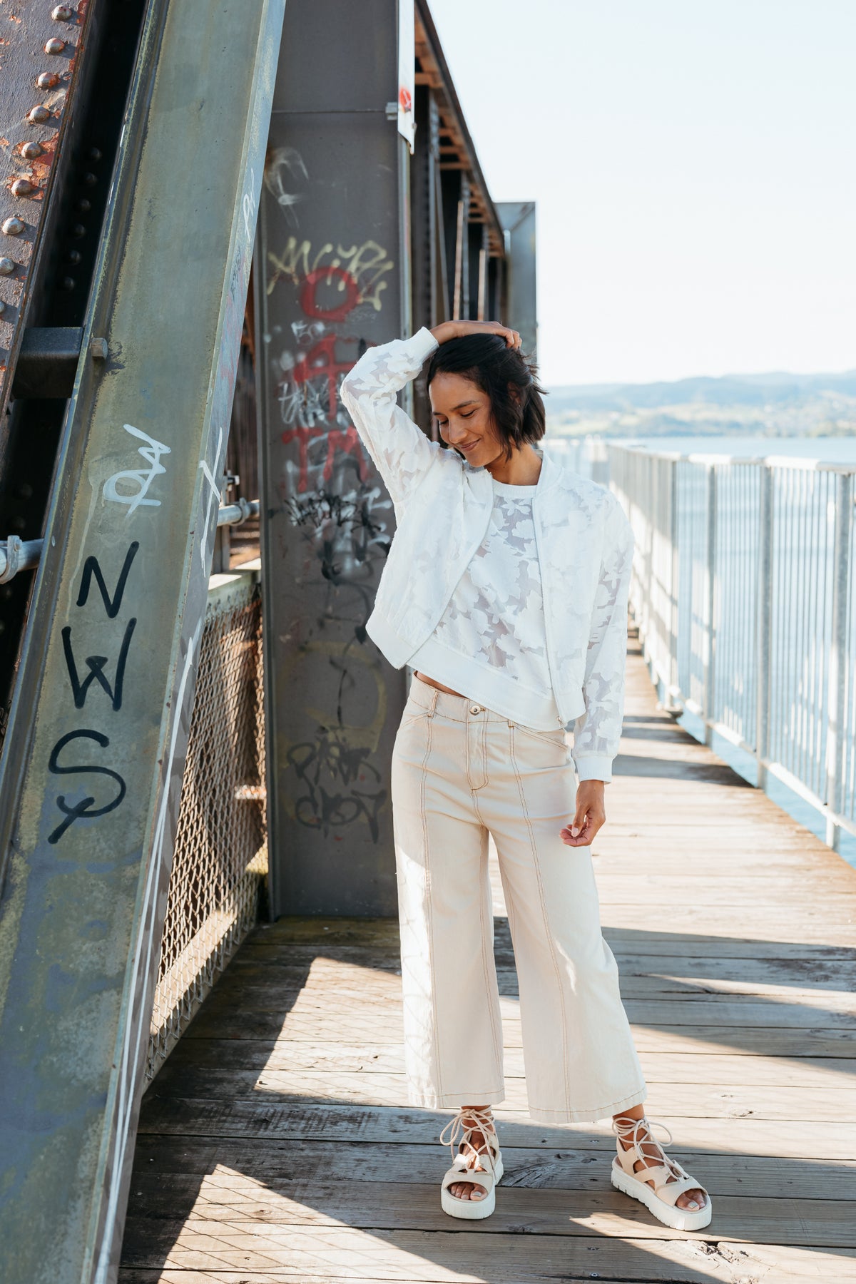 Et Alia Skylar Bomber - Ivory Florals