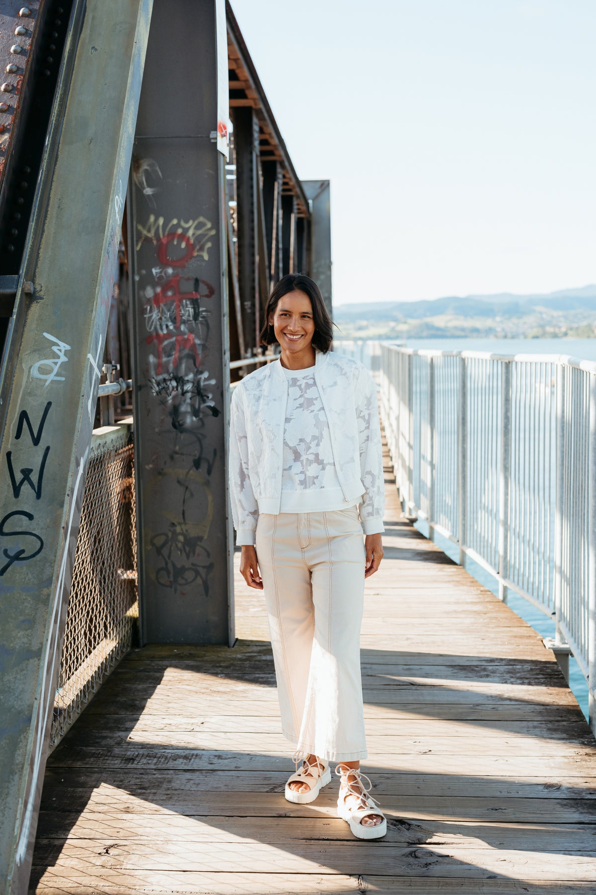 Et Alia Skylar Bomber - Ivory Florals