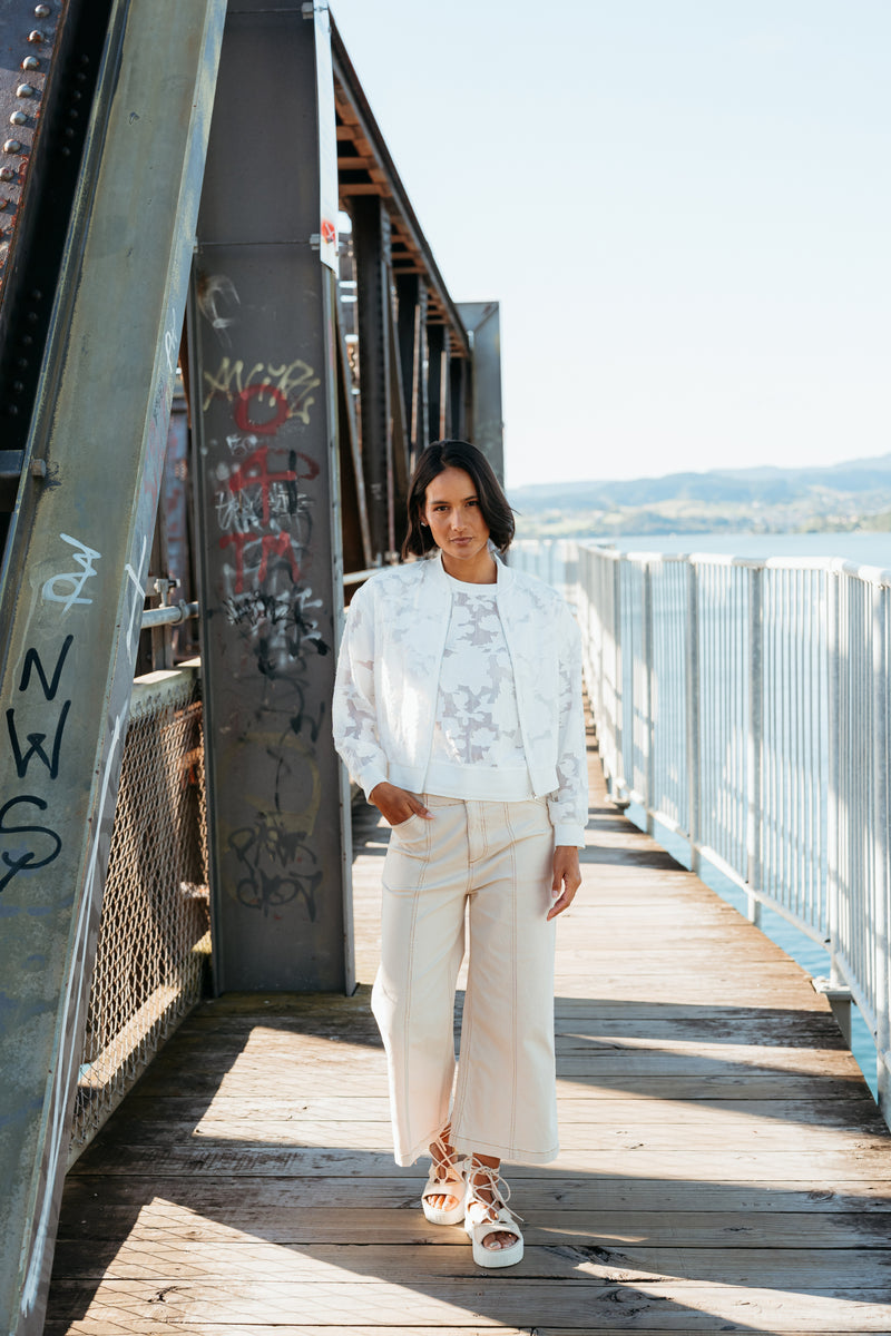 Et Alia Skylar Bomber - Ivory Florals