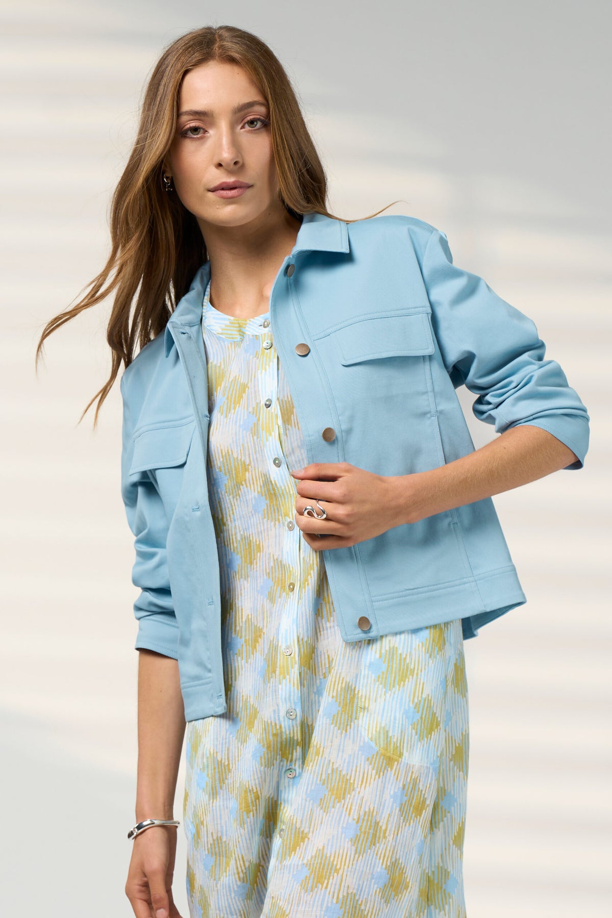 Madly Sweetly Essence Jacket- Powder Blue