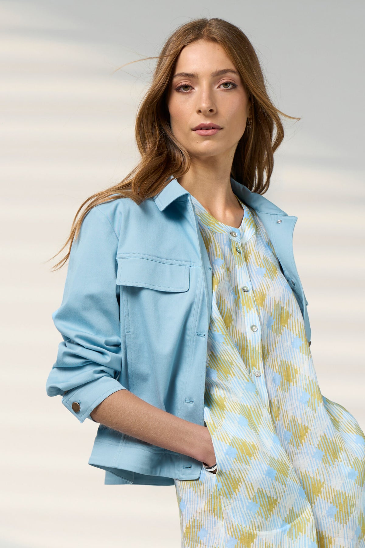 Madly Sweetly Essence Jacket- Powder Blue