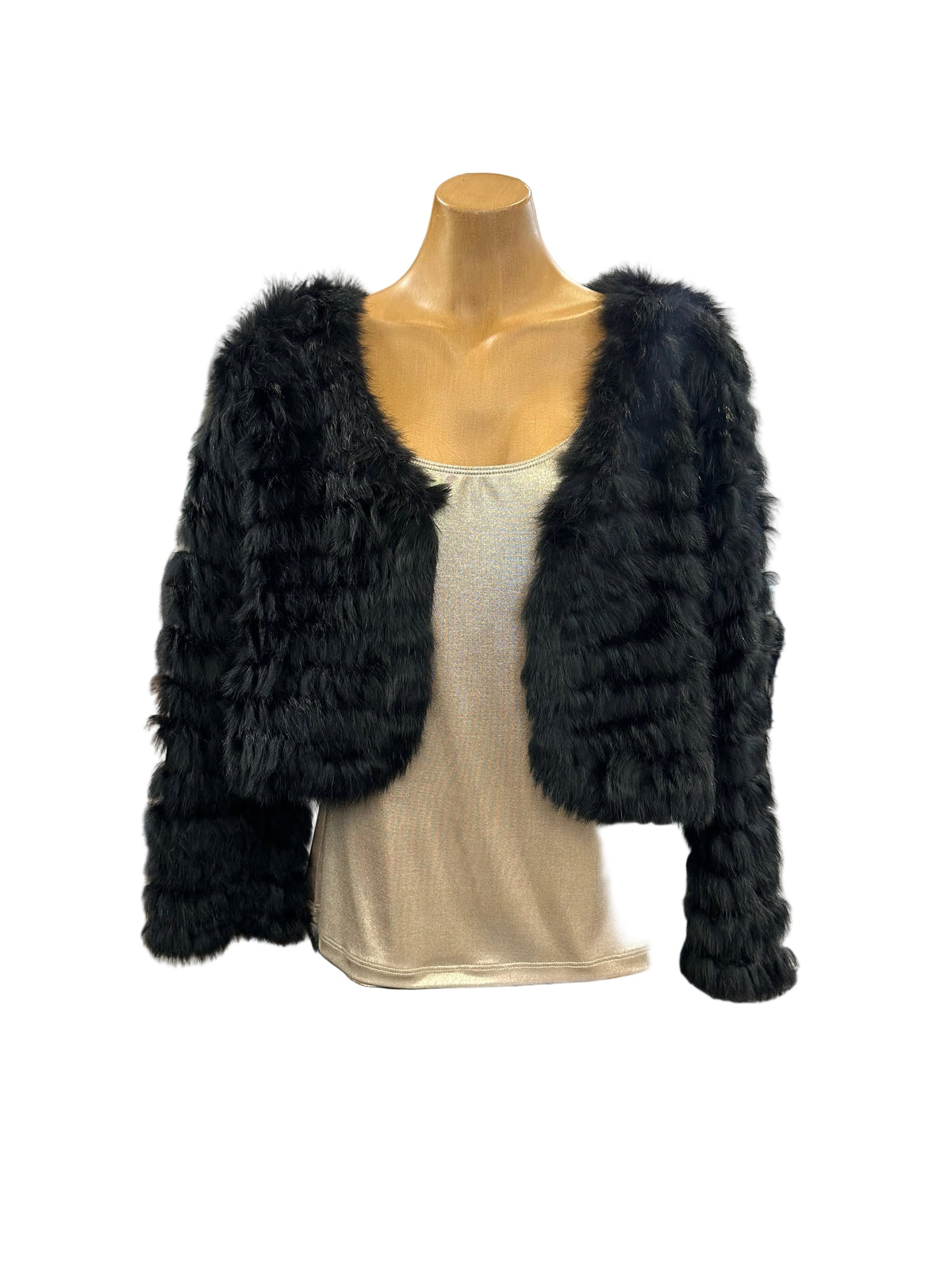 Studio S Fur Bolero - Black