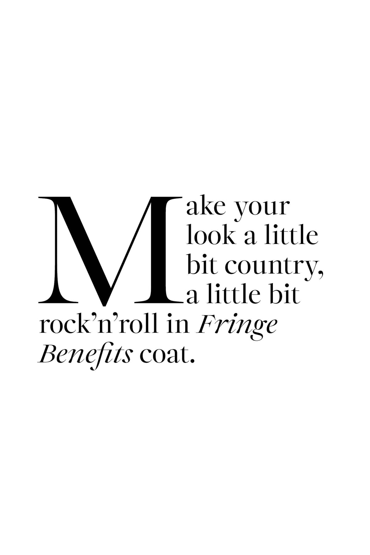 Coop Fringe Benefits Coat
