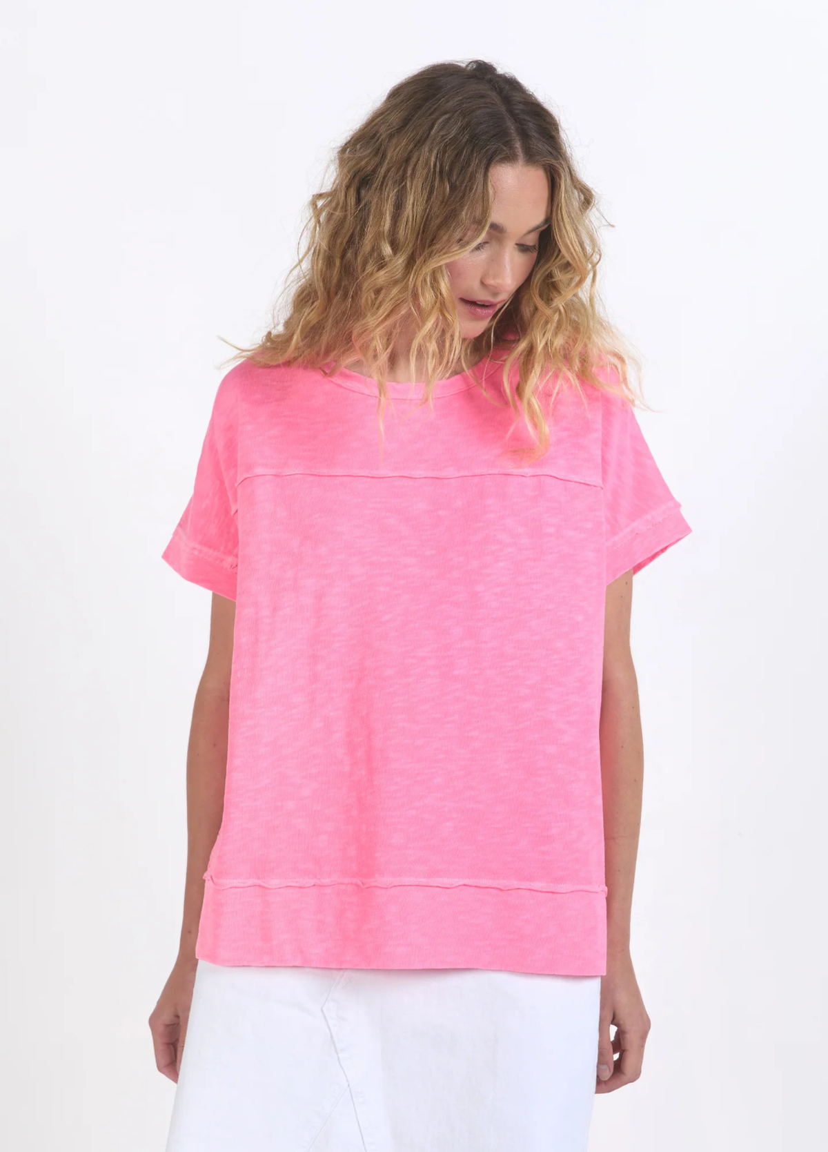 Foxwood Allison Tee -Neon Rose