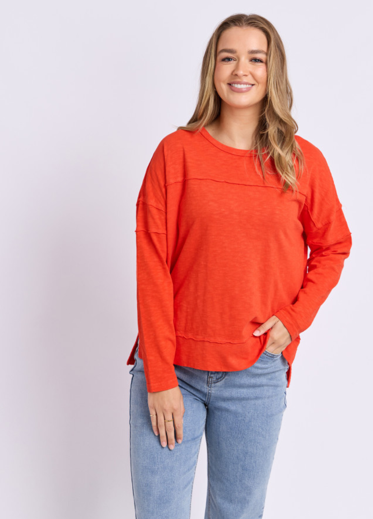 Foxwood Jayne Throw On Top - Red