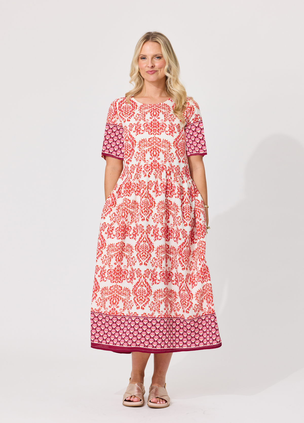 Lemon Tree Madonna Dress Pink Persian