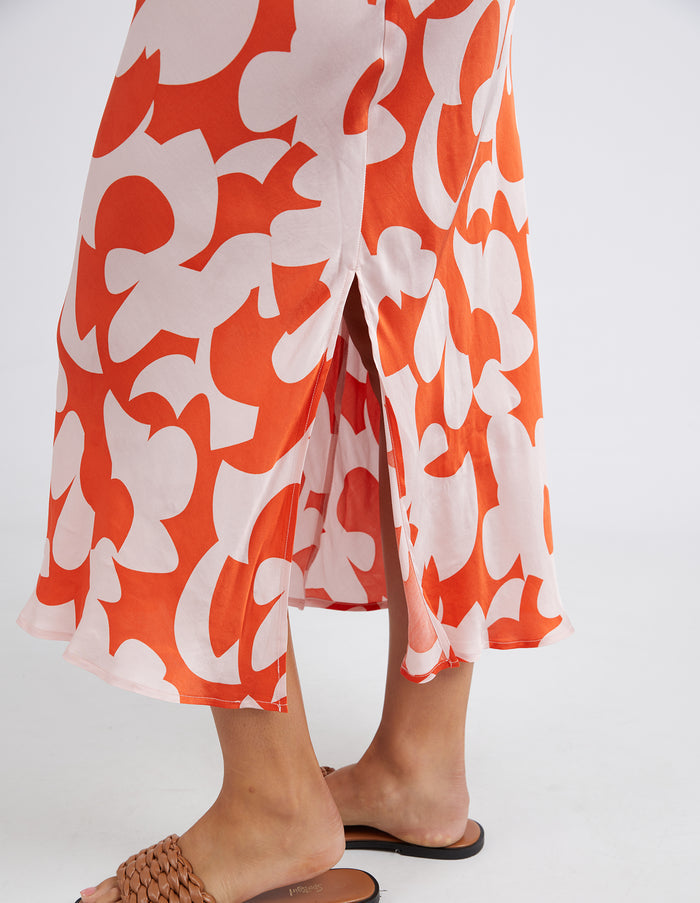 Foxwood Calypso Print Skirt orange