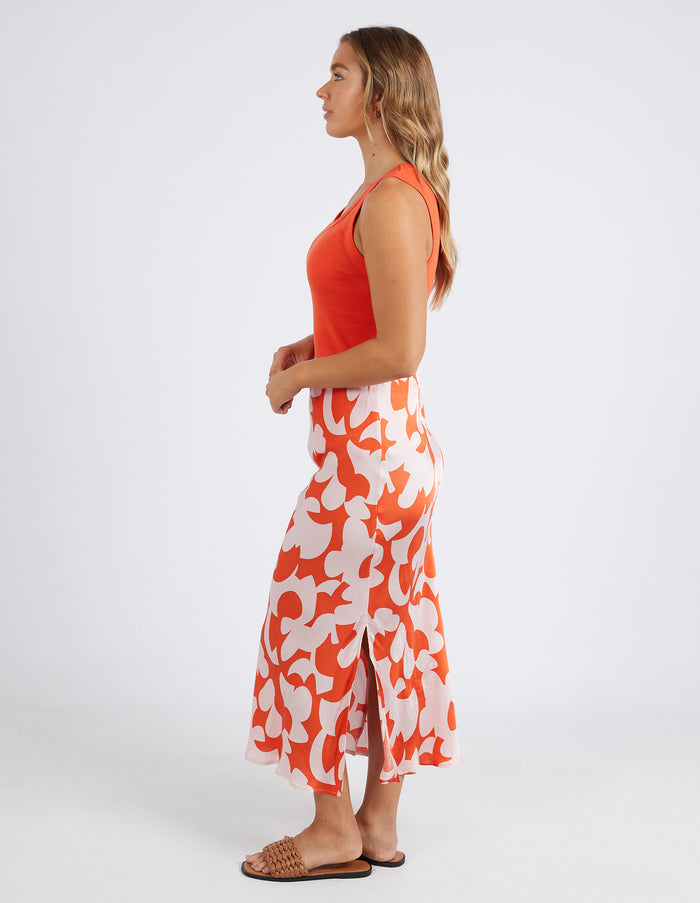 Foxwood Calypso Print Skirt orange