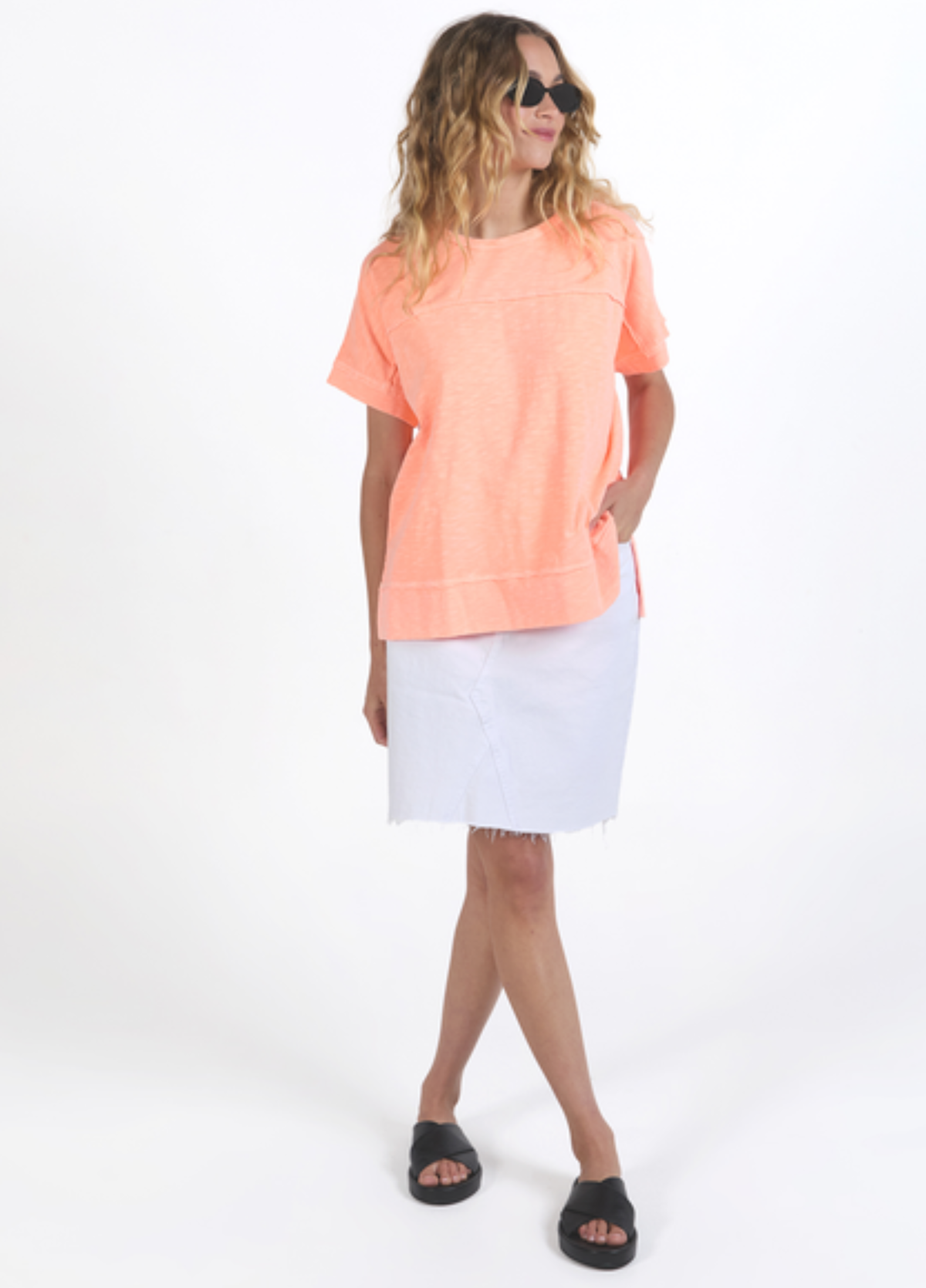 Foxwood Allison Tee -Neon Peach