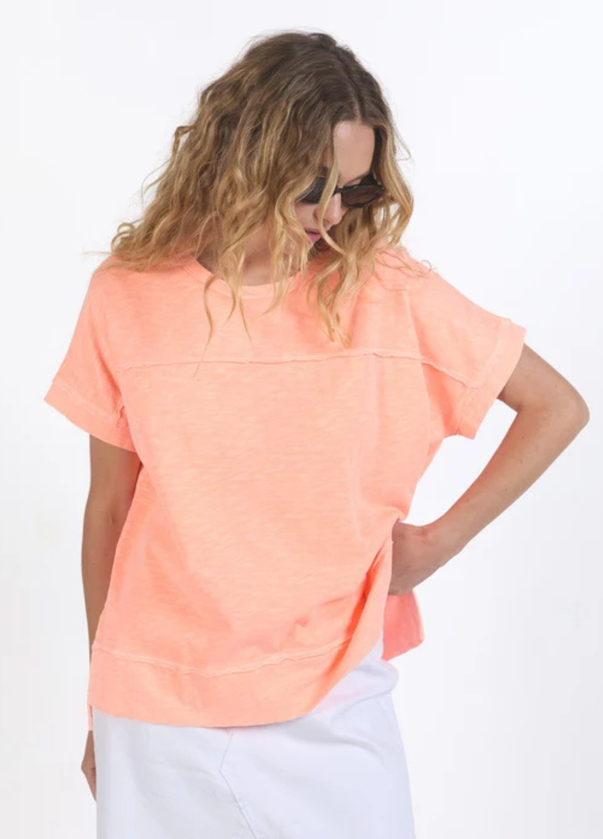 Foxwood Allison Tee -Neon Peach
