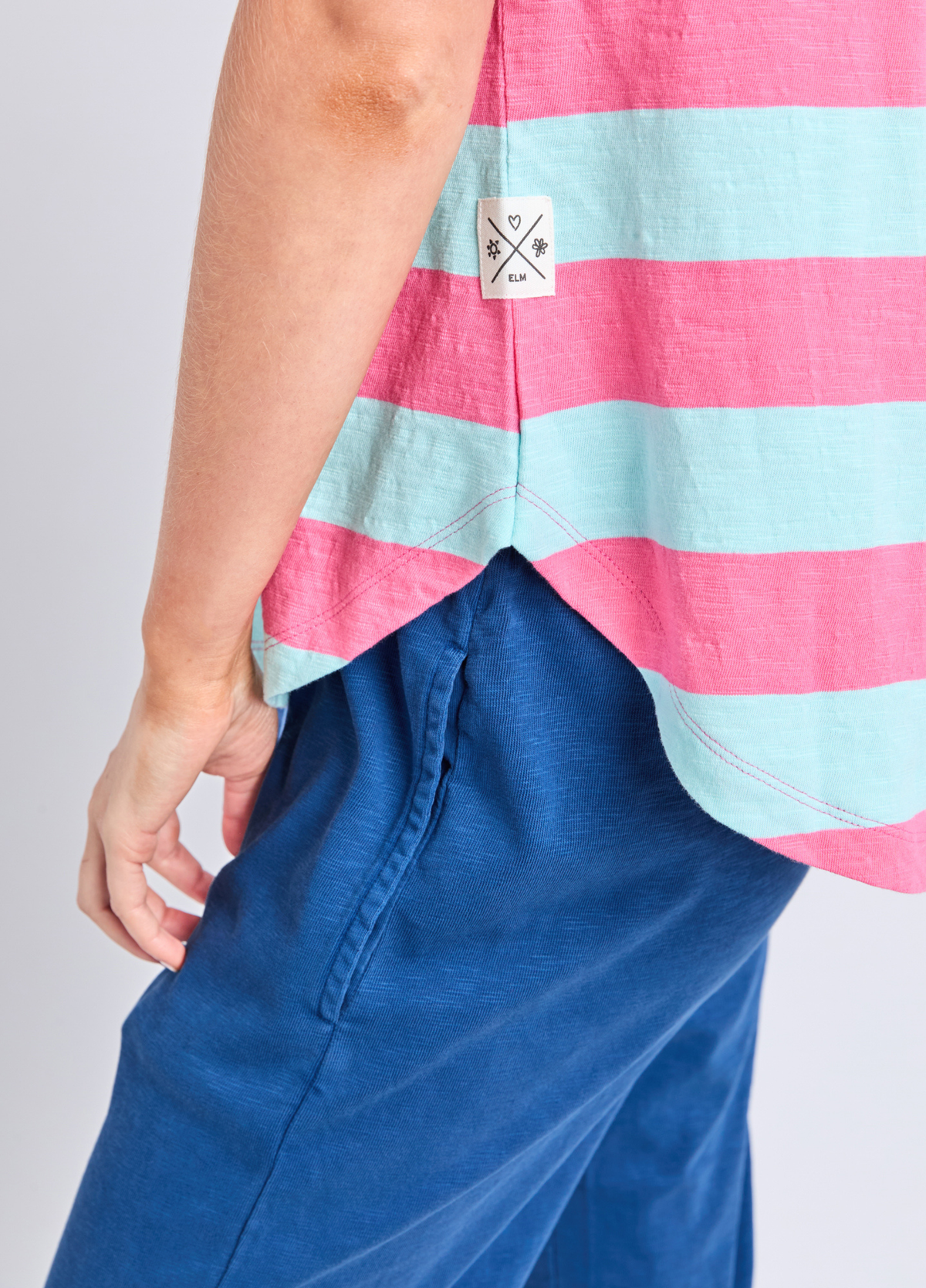Elm Spritz Stripe Tee Blue Pink