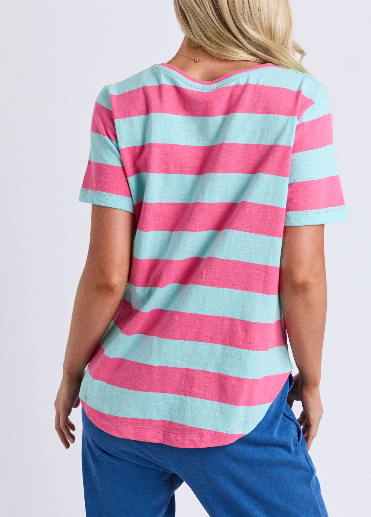 Elm Spritz Stripe Tee Blue Pink