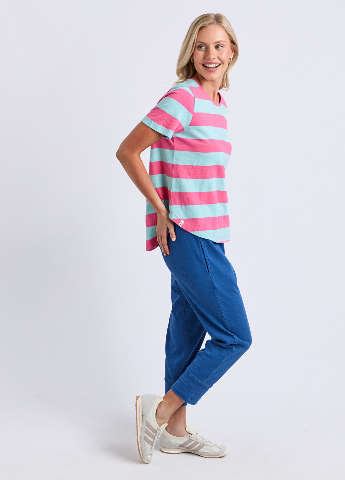 Elm Spritz Stripe Tee Blue Pink