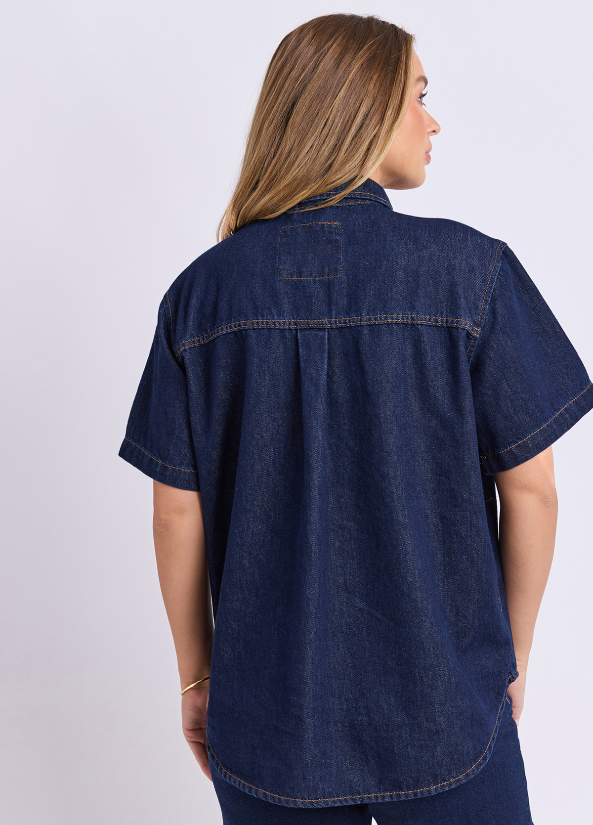 Elm Daisy Shirt Indigo Blue