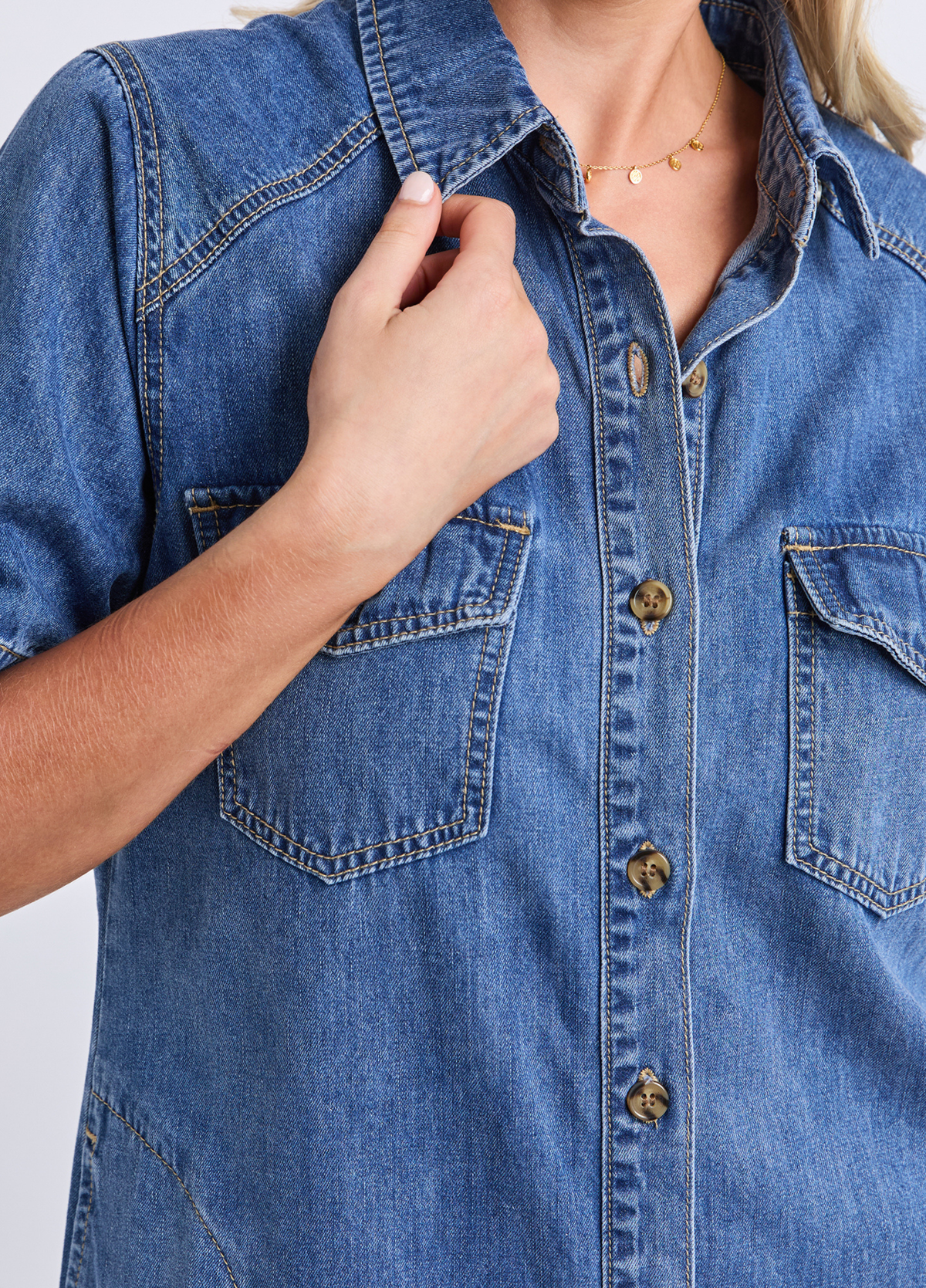 Elm AYLA Denim Midi Dress