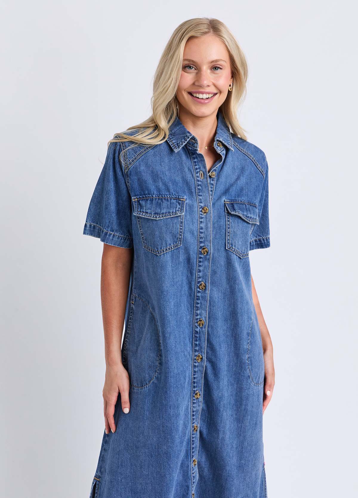 Elm AYLA Denim Midi Dress