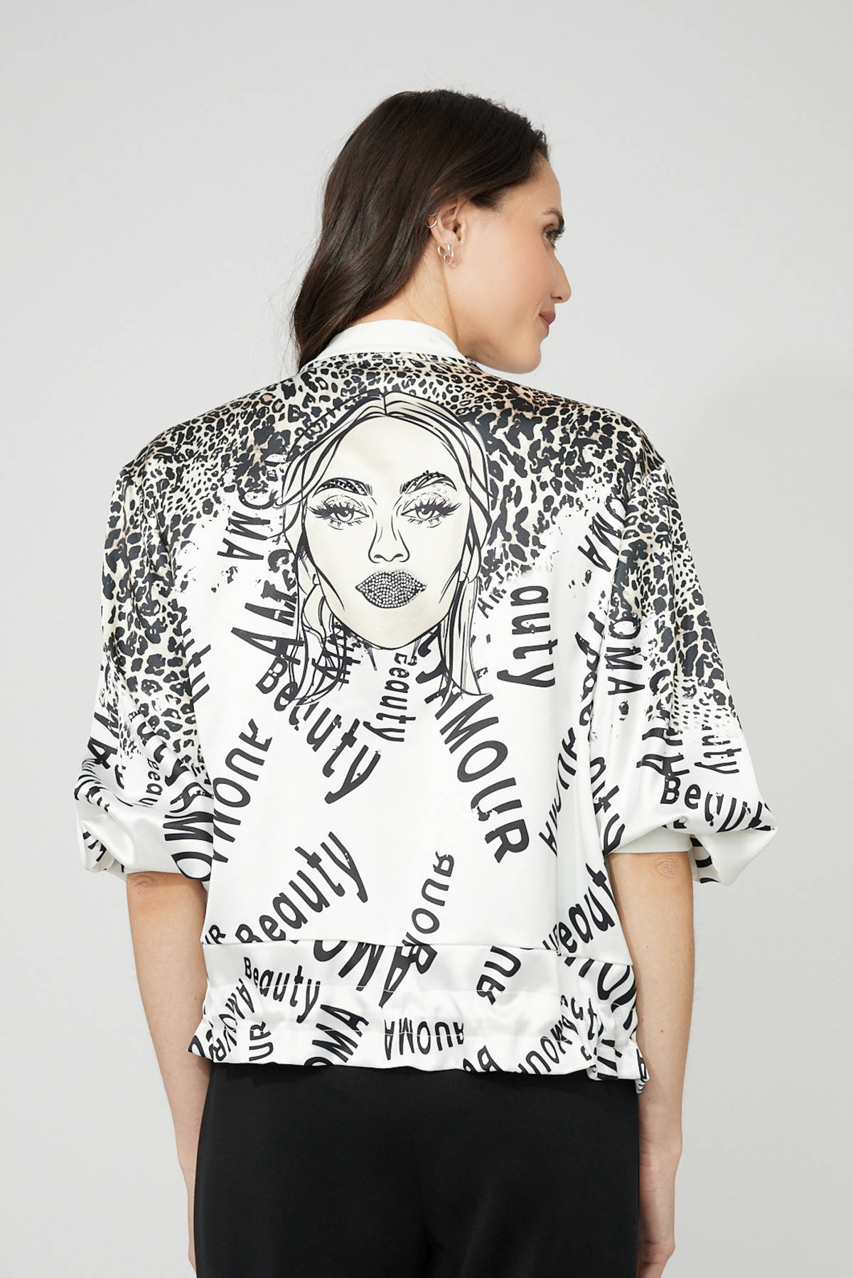 Frank Lyman Amour Jacket Off White Cheetah