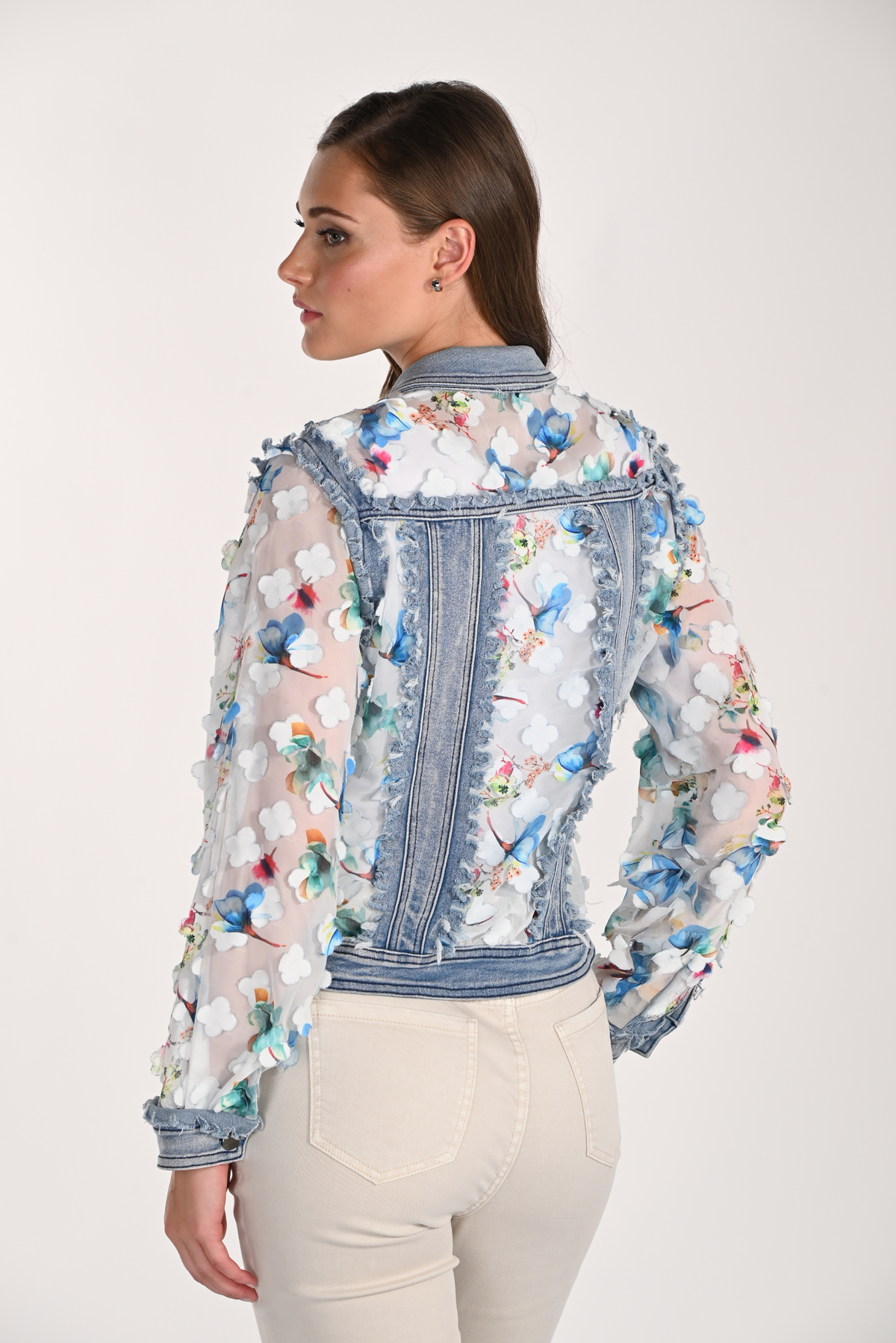 Frank Lyman Woven Jacket Blue/Off White