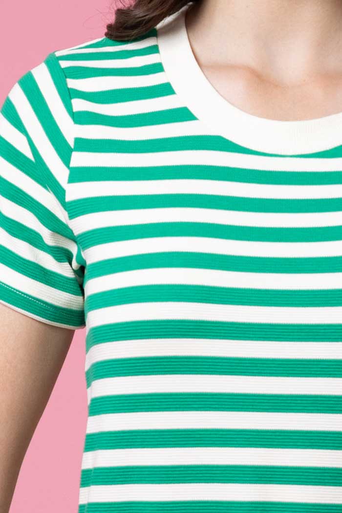 Charlo Frankie Dress Green Stripe