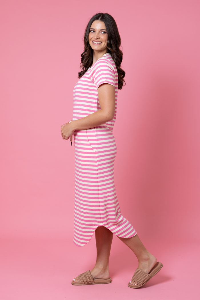 Charlo Frankie Dress Pink Stripe