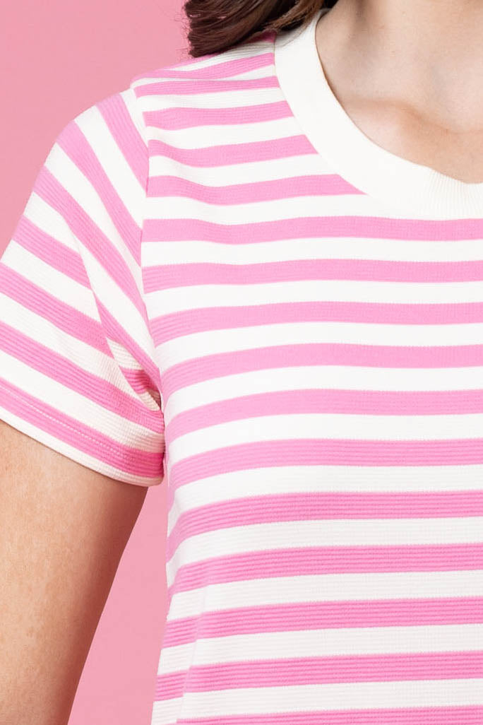 Charlo Frankie Dress Pink Stripe