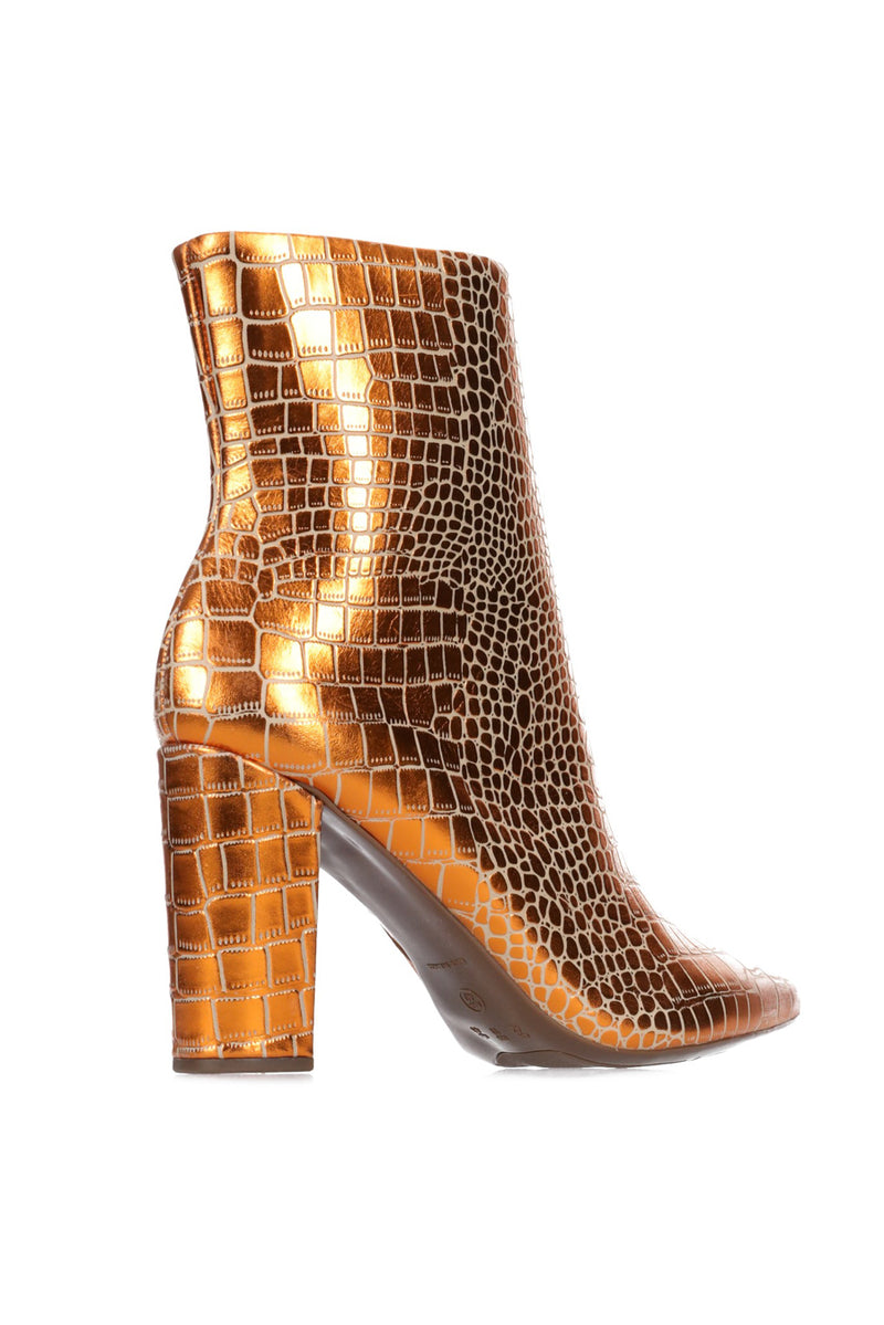 Hey Monday Tania Boot Bronze Croc