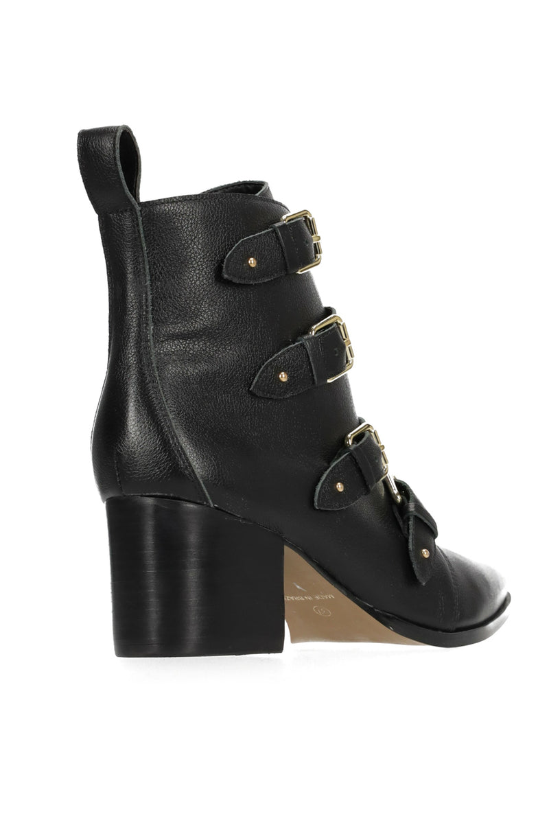 Hey Monday Ava Belted Boot Black/Gold