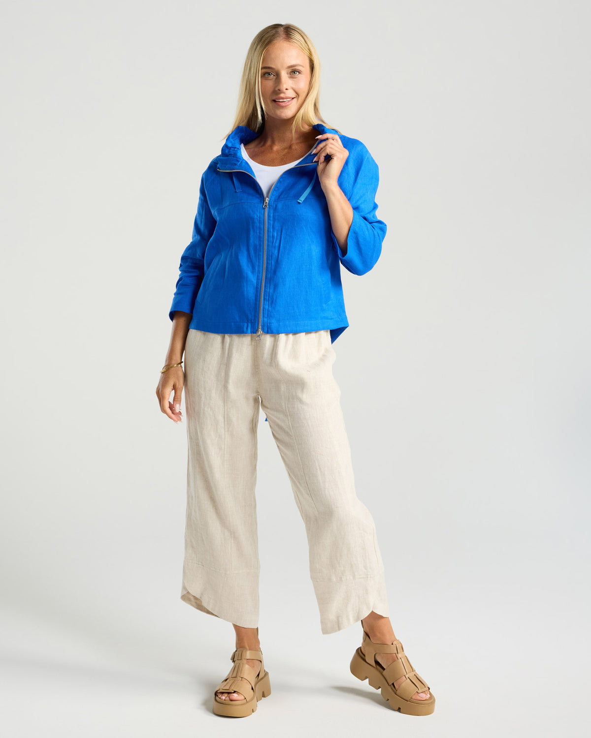 Blackstone Victoria Zip Jacket Bay Blue
