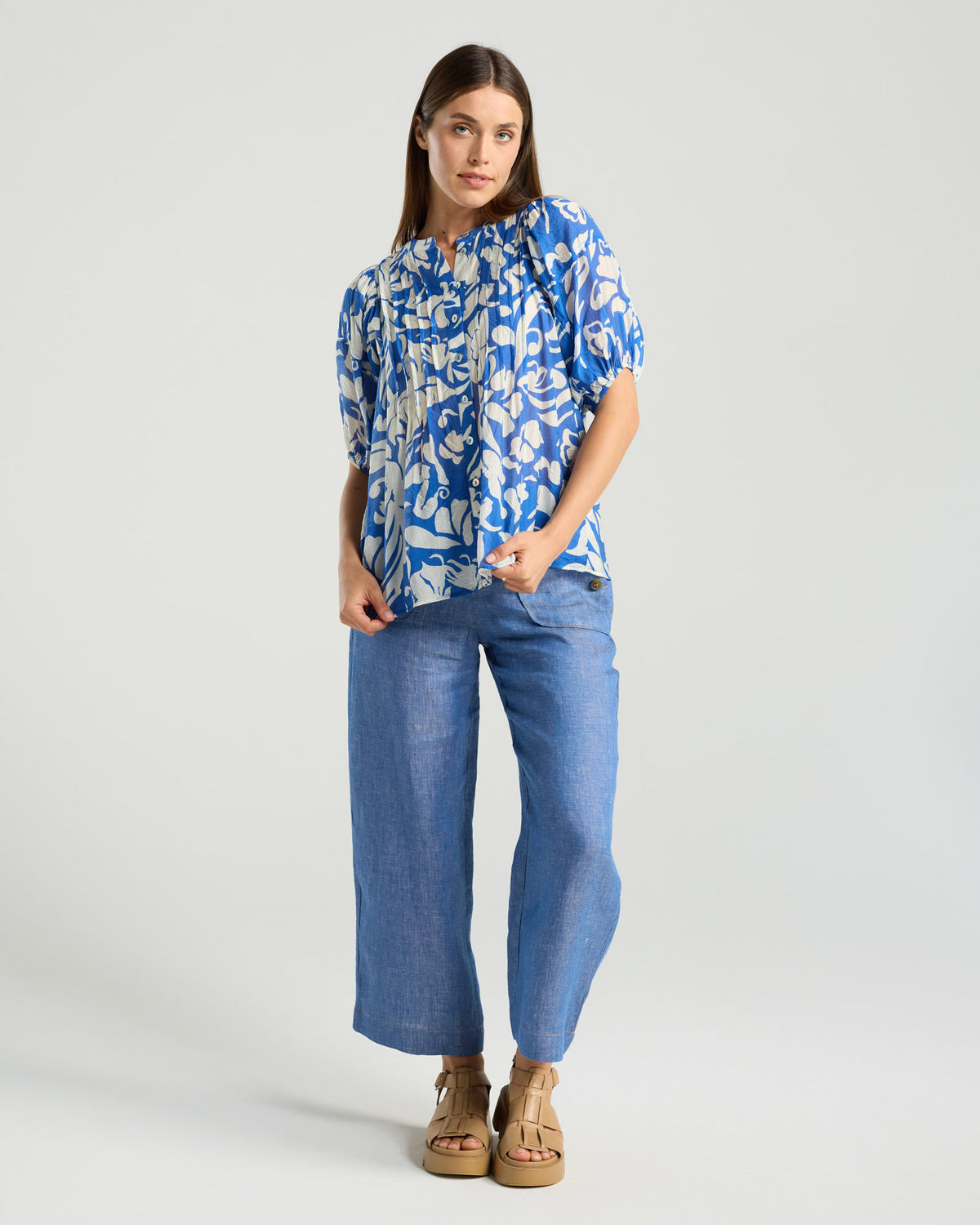Blackstone Bridget Top Blue Ivory