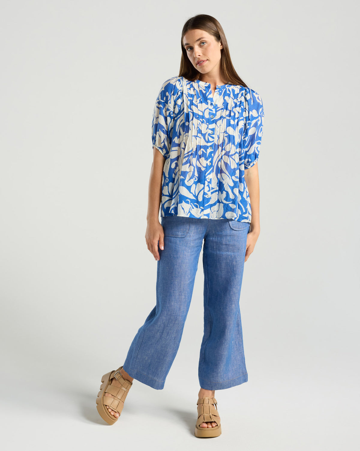 Blackstone Bridget Top Blue Ivory