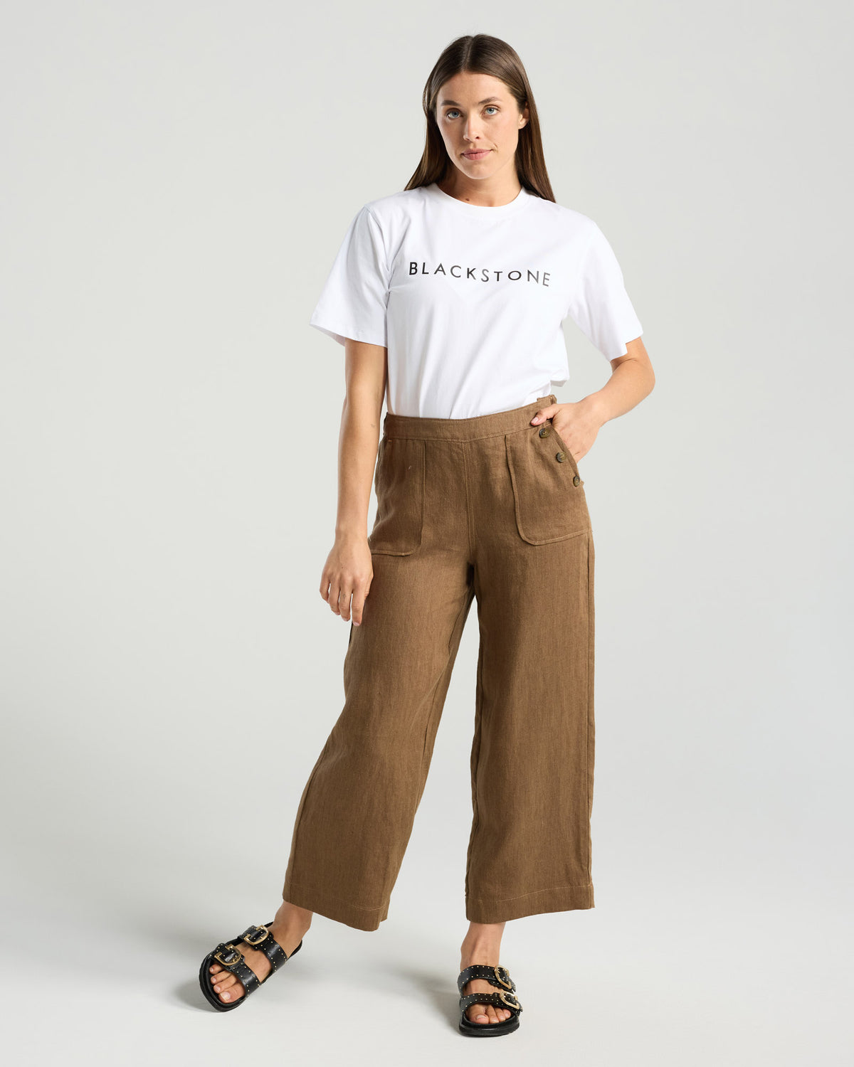 Blackstone Ester Linen Pant Cappuccino