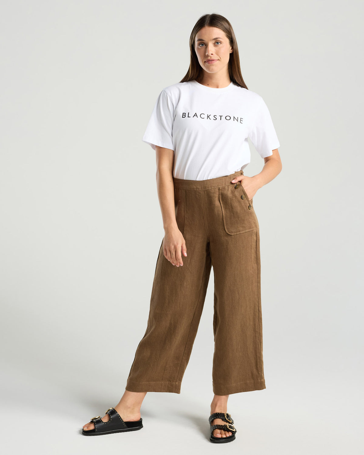 Blackstone Ester Linen Pant Cappuccino