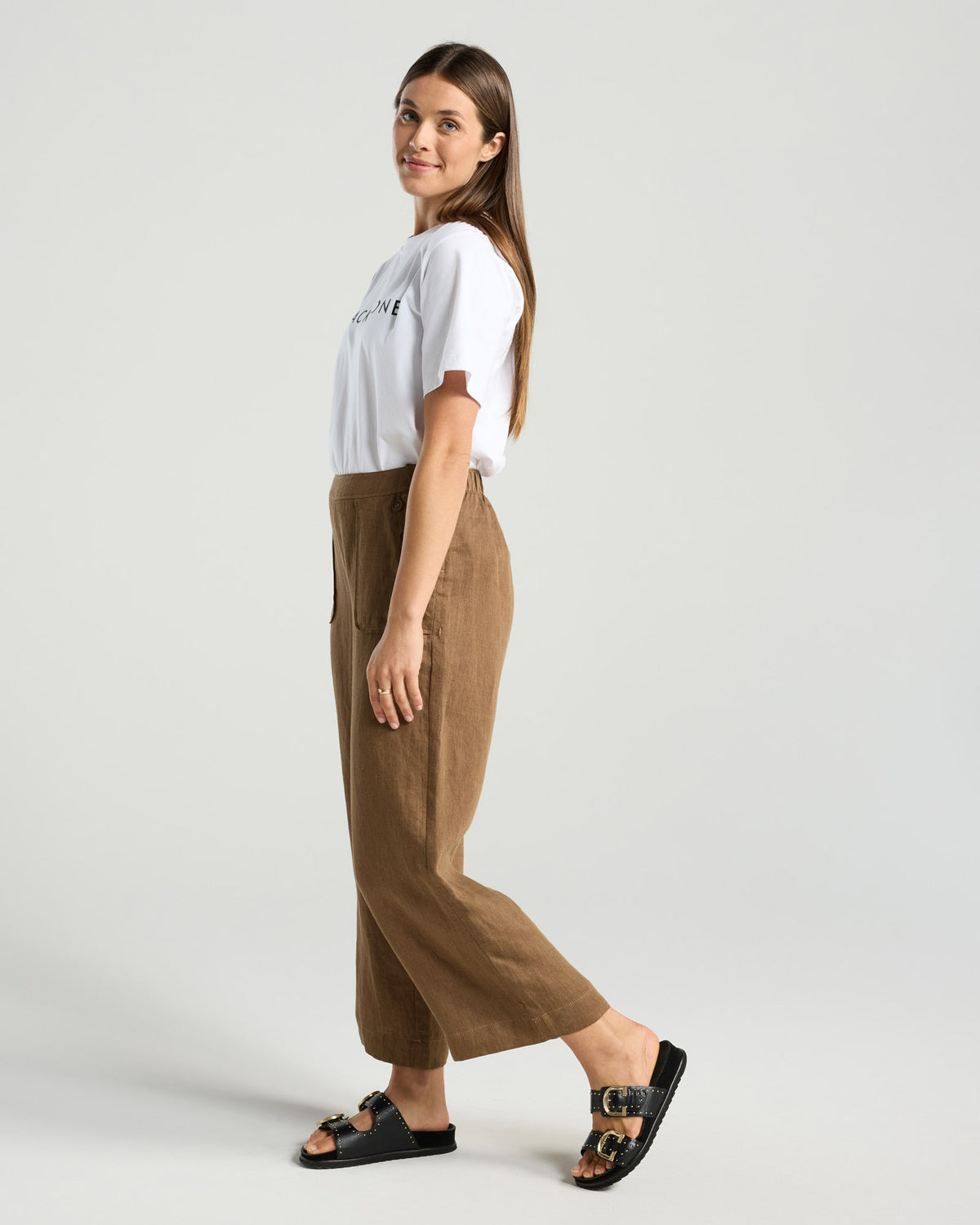 Blackstone Ester Linen Pant Cappuccino