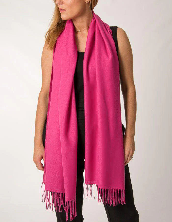 Cashmere Pashmina Lightweight - Hot Pink