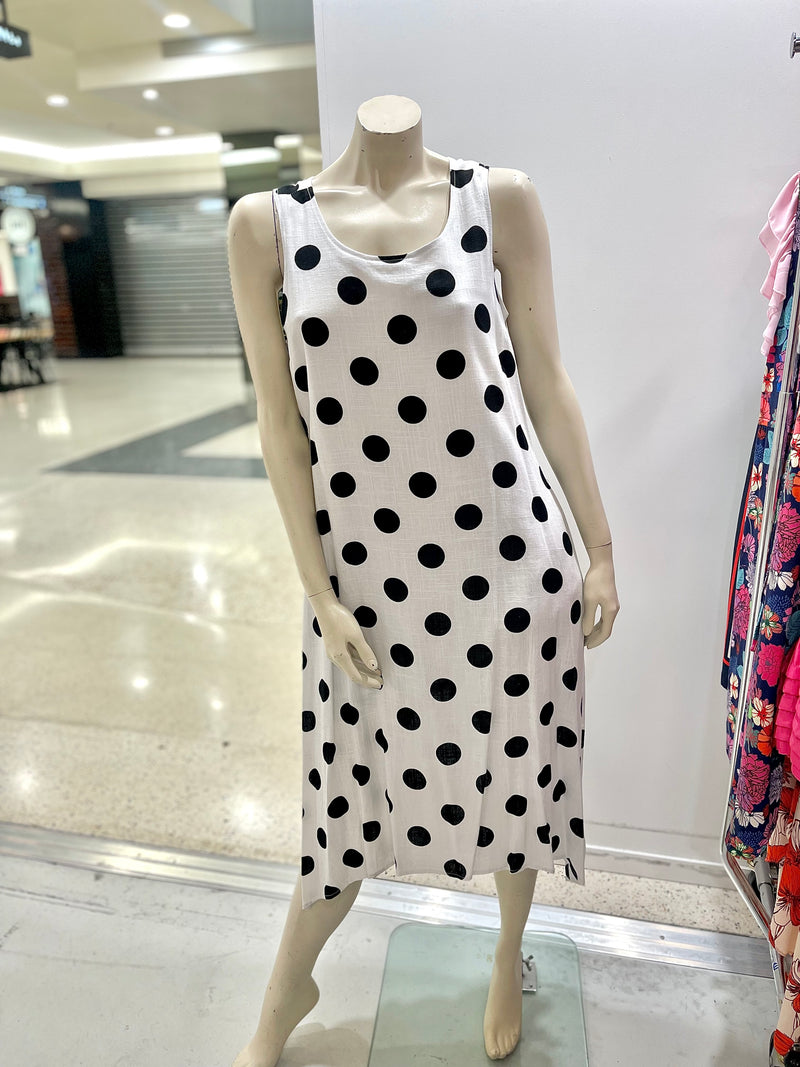 Georgia Dress - White Spot
