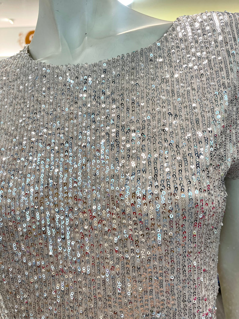 Frank Lyman Beige Sequin Dress