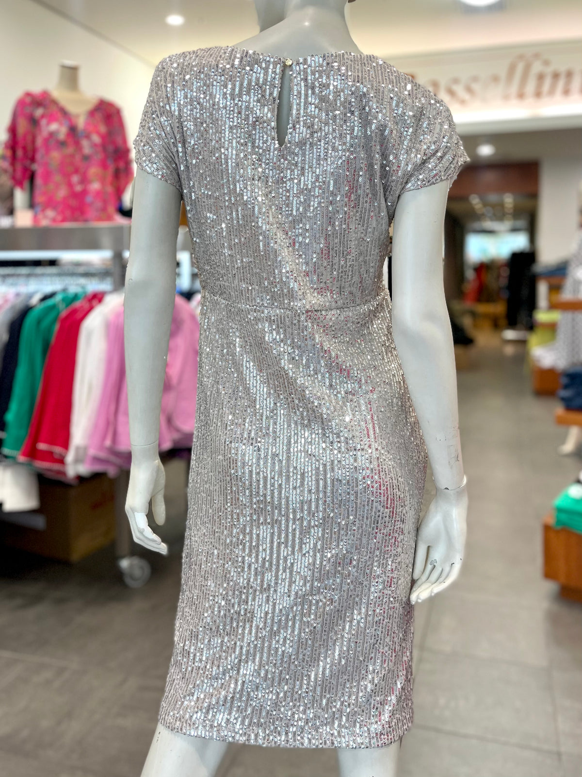 Frank Lyman Beige Sequin Dress